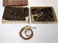 Vintage box of human hair