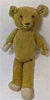 Jointed mohair bear with glass eyes