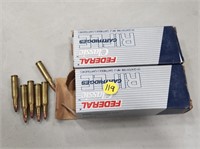 26 Rds .222 50gr SP Factory Ammo