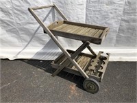 Wooden 2-tier Garden Cart