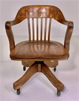 Oak office chair, "Baker Office Furniture",