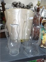 4 Glass Lantern Globes