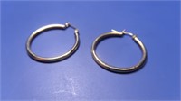 14K Hoop Earrings-1.5gr