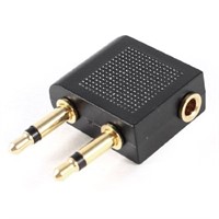 2 pack of Dual 3. 5mm Mono Plug to Stereo Jack