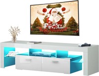 Modern LED 63 TV Stand w/ Storage Drawers