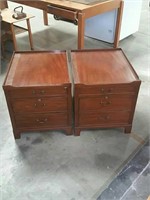 Wooden twin night stands