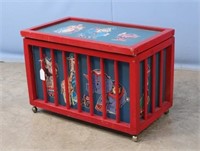 Red and Blue Circus Children's Toy Box