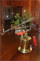 Antique Brass Torch 12H with Soldering Iron