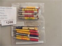 Vintage Bullet Pencils (6) & Adv. Pens (7) = JD,