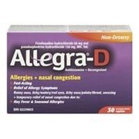 (2) Allegra-D Allergies + Nasal Congestion