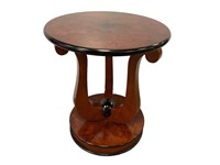 Modern burl veneered occasional table