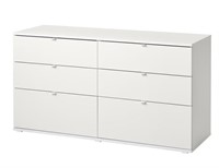 VIHALS 6-drawer dresser, white
