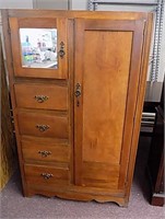 Vintage Wood Dresser Closet 42 X 23 X 66 1/2"