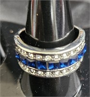 rhinestone band ring size 8