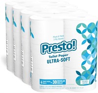 24 Rolls Presto! 2-Ply Toilet Paper  Ultra-Soft