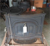 Defiant double door cast iron wood stove