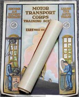 TWO WWI ORIGINAL MOTOR TRANSPORT CORPS POSTERS