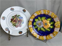 Hand Painted Made In Portugal Plate +