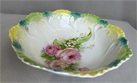 Hand Painted Bavarian Floral Motif Bowl