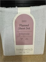 STRIPED FLANNEL SHEET SET 90X102 INCHES