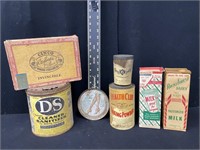 Lot of Vintage Advertising Tins & More