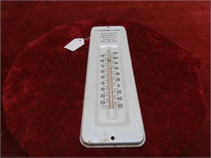 SJ Carlson & Son Thermometer metal sign.