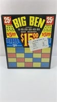 Vintage Big Ben punch board game - sealed/unused