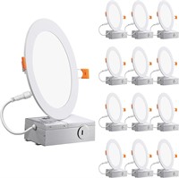 Recessed Lighting 6 Inch  Canless LED  12-Pack