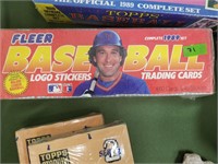 Fleer 1989 Baseball Cards and Logo Stickers