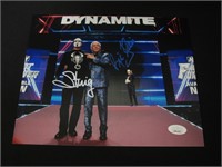 Sting, Ric Flair signed 8x10 Photo JSA Coa
