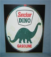 Sinclair Dino Gasoline retro style advertising sig