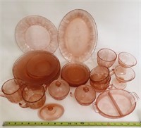 Quantity of Pink Glass