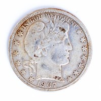 Coin 1907-S United States Barber Half Dollar