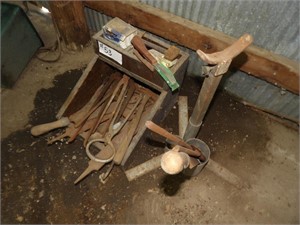 farrier's tools and stand