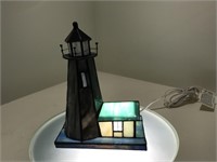 Lighthouse Leaded Glass Lamp