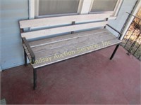 Metal/wood bench 60 x 17