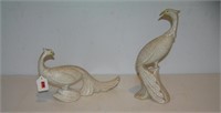 Pair of vintage 1950's porcelain tropical birds