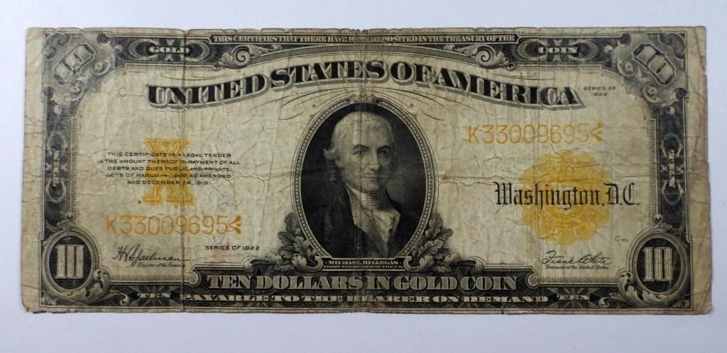 1922 $10 "GOLD ON DEMAND" NOTE