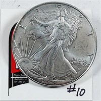 2022  $1 Silver Eagle   tarnish