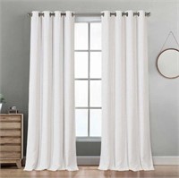 2-Pc 52" x 90" Ecologee Blackout Curtains, White