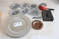 Decorative Plates, Vintage Latches, Ashtray