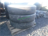 3-  235/80 R22.5 Trailer Tires *BID X 3*