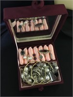 asian jewelry box  estate contents
