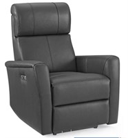 Sealy Leather Grey Recliner Chair ( Pre-Owned,