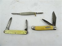 Lot of 3 Folding Pocket Knives (As Is)