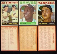 (6) 1964 Topps BB Cards:#s81, 416, 360, 4, 182, 41