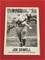 Joe Sewell Signed Card HOF 'er