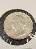 1964 D silver Washington quarter