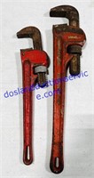 Rigid (18”) & Fuller (14”) Pipe Wrenches
