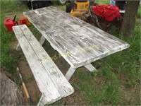 6ft Wood Pic Nic Table & Bench